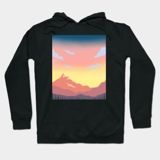 mountain landscape with forest Hoodie